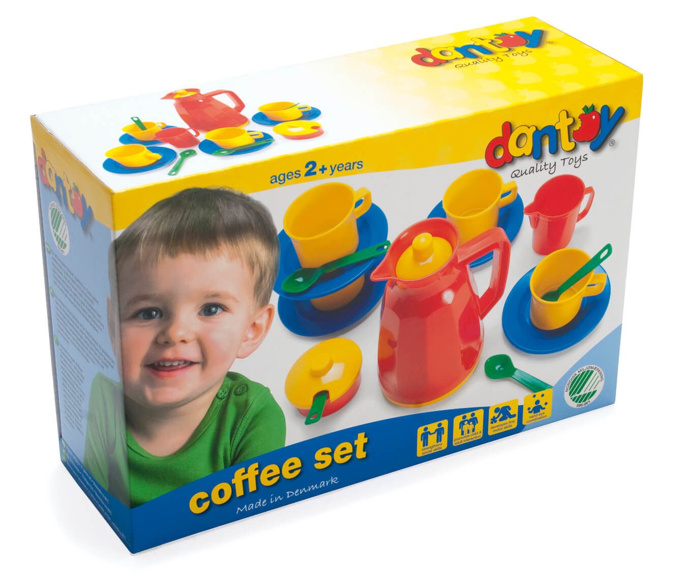 dantoy Kinder-Küchenset Dantoy Kaffee Service Spielset für Kinder 17-teilig Geschirr im, (17-tlg), ab 2 Jahren, Made in Denmark