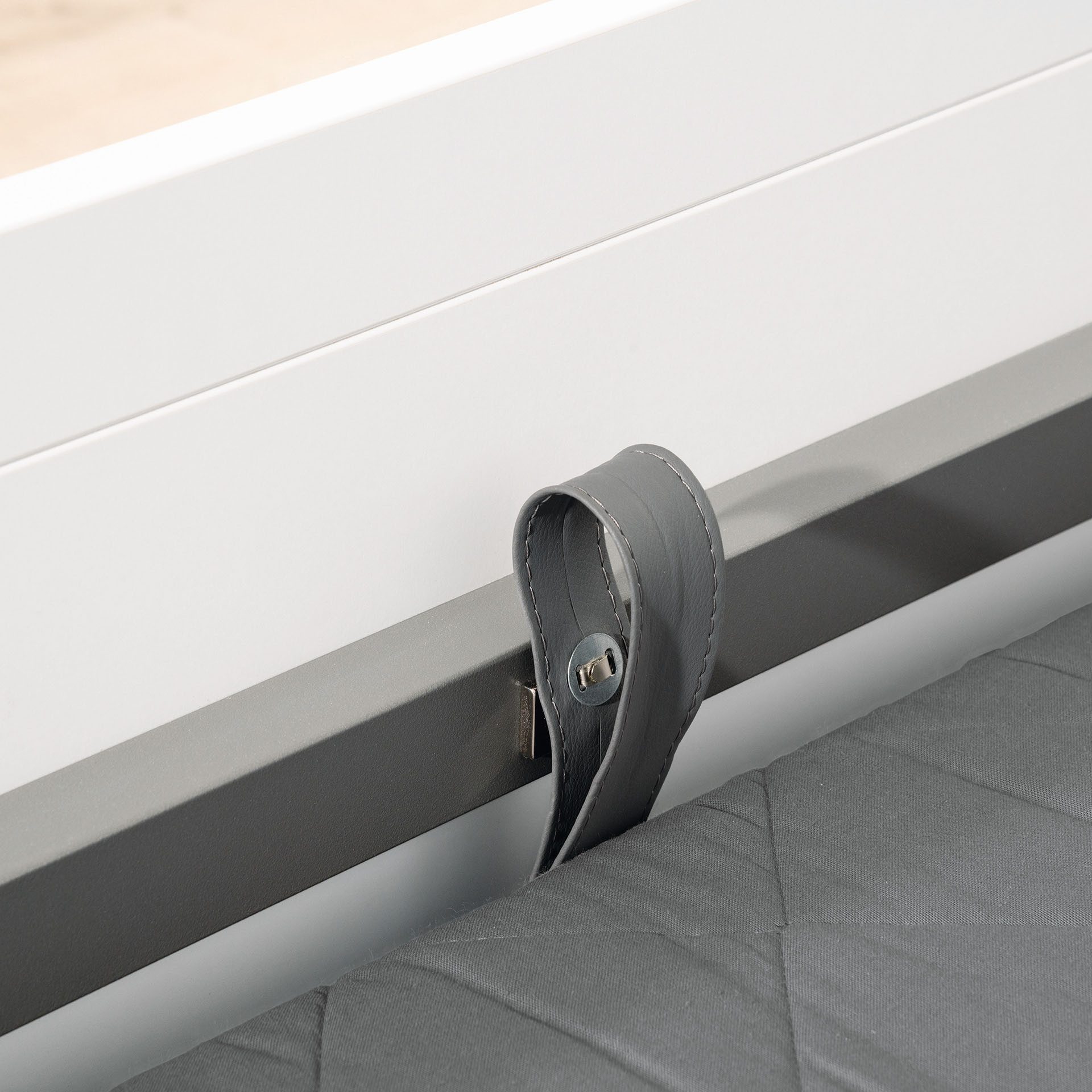 PAIDI Jugendbett FLYNN in verschiedenen Ausführungen, Ausziehbett mit 2 Liegeflächen, Gästebett, Metallgestell inkl. Lattenroste, 2-in-1 Funktionsbett