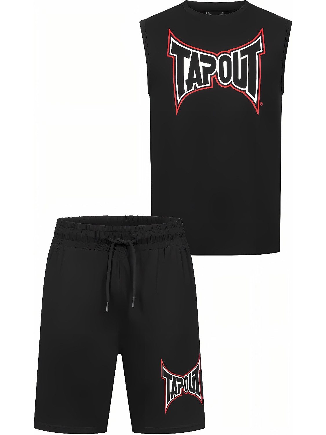 TAPOUT Trainingsanzug Dorrisa Herren ärmelloses T-Shirt & Shorts Set normale Passform