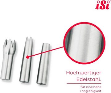 iSi Spritztüllen iSi Dekorationstüllen 3-teilig Spritztüllen für Sahnespender 271701, Edelstahl