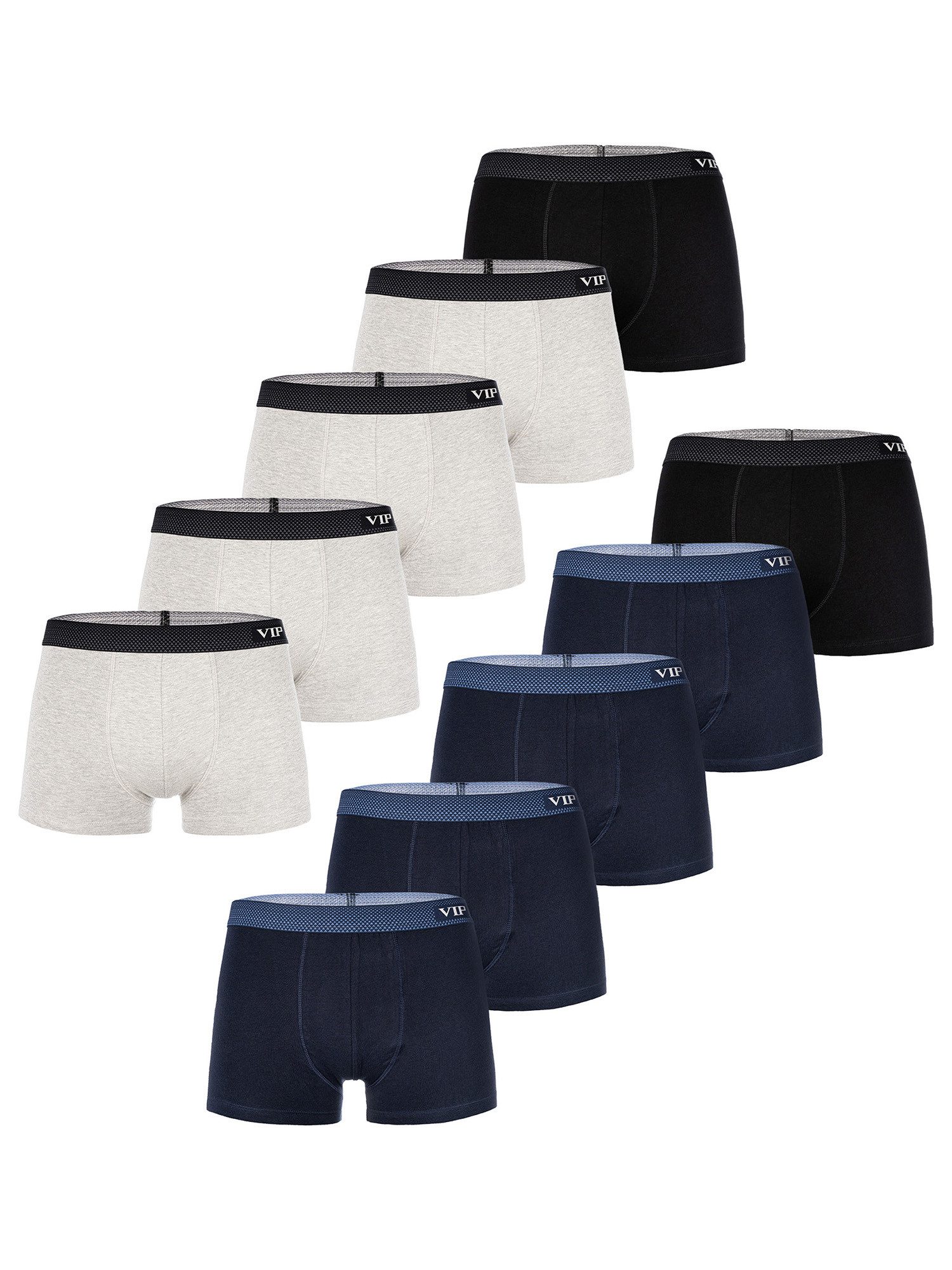 Retro Boxer Premium Jersey Stretch - 10er Set - Boxershorts - Multipack - Uni