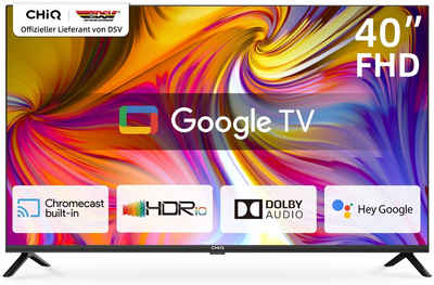 CHiQ L40H7G LED-Fernseher (100,00 cm/40 Zoll, Full HD, Smart-TV, Google TV, Google Assistant,Chromecast,Youtube,Triple Tuner(DVB-T2/T/C/S2)
