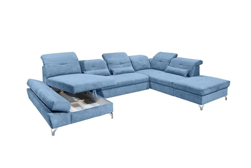 ED cm 245 350 Wohnlandschaft Denim Wohnlandschaft, MELFI DESIGN Sofagarnitur Polstergarnitur x EXCITING