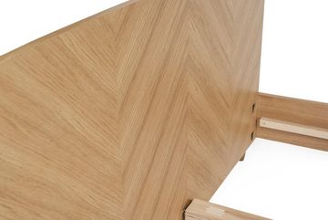 Woodman Massivholzbett Farsta 1, im skandinavischen Design, Holzfurnier aus Eiche