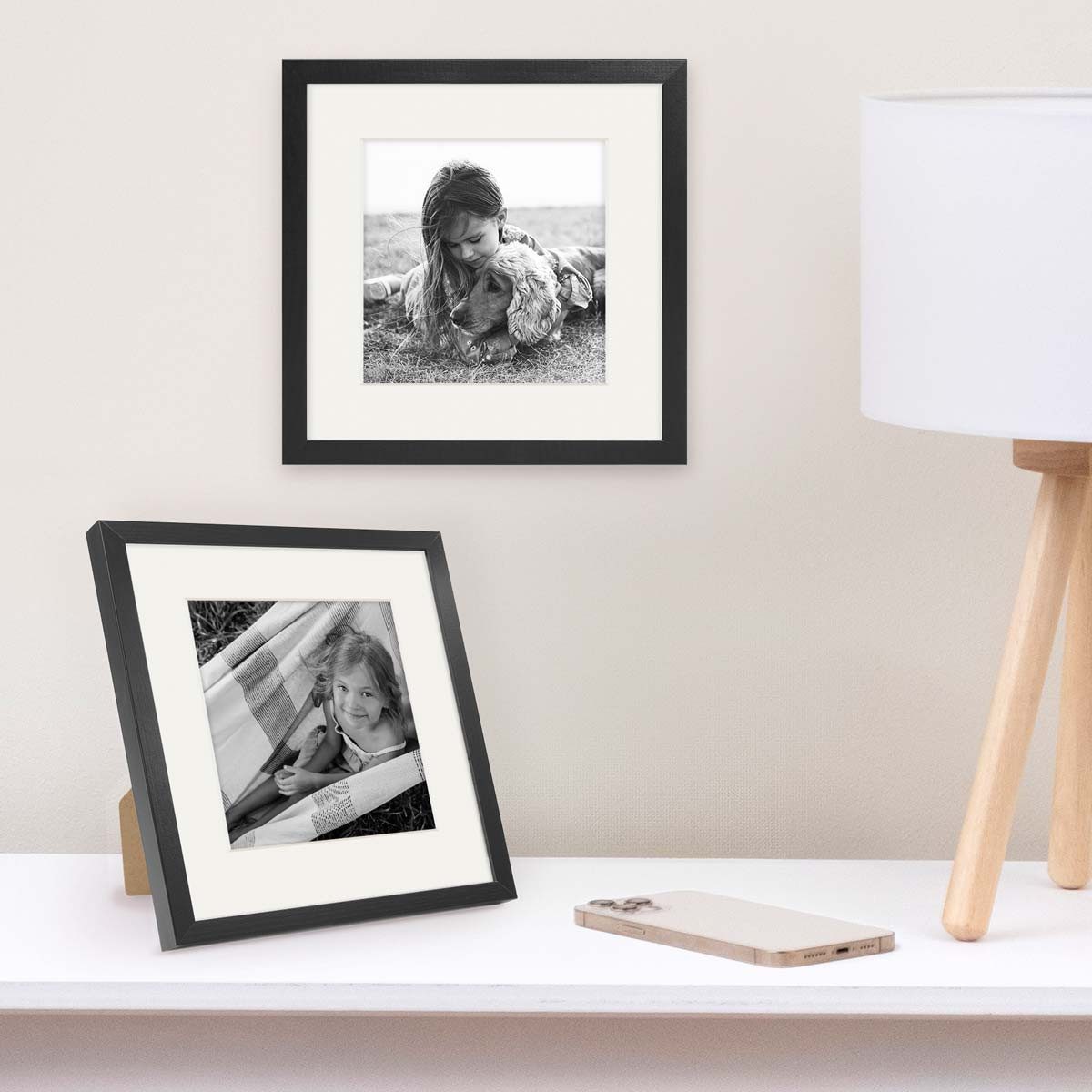 PHOTOLINI Bilderrahmen 2er Set Echtholz mit günstig online kaufen
