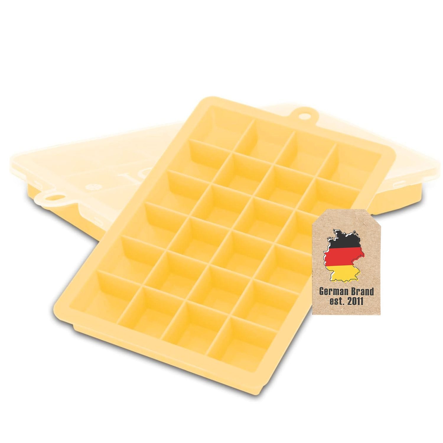 Intirilife Eiswürfelform, (2-tlg), Eiswürfelform Silikonform mit Deckel Ice Cube Form