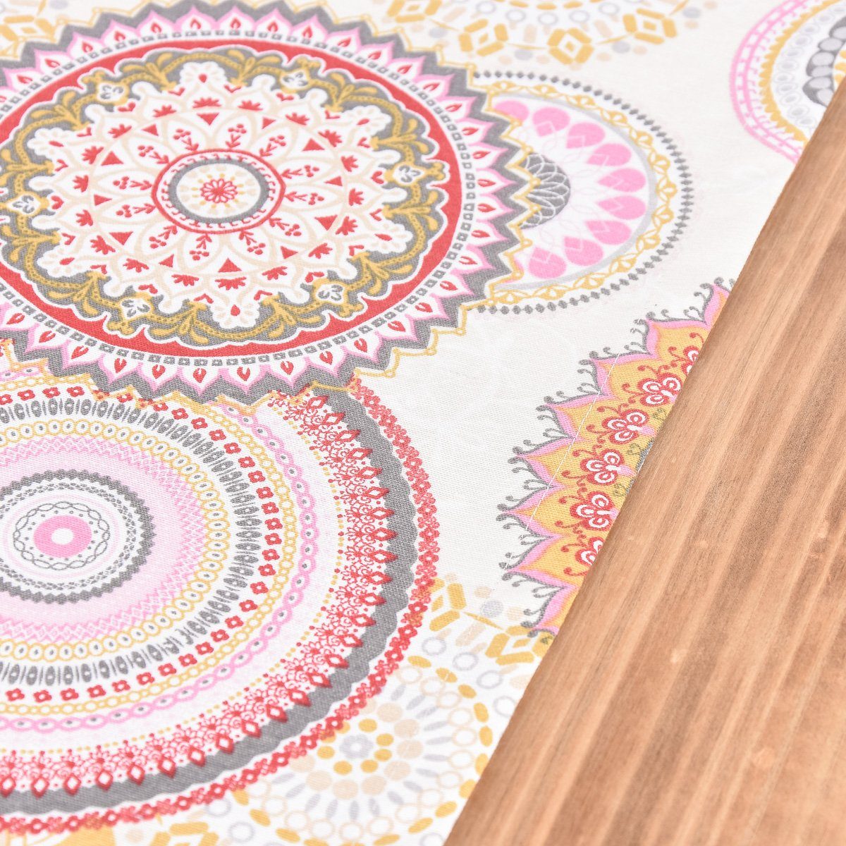 Tischläufer bunt Tischläufer Mandala LEBEN. Muster beige SCHÖNER handmade 40x160cm, Leben Schöner Blumen