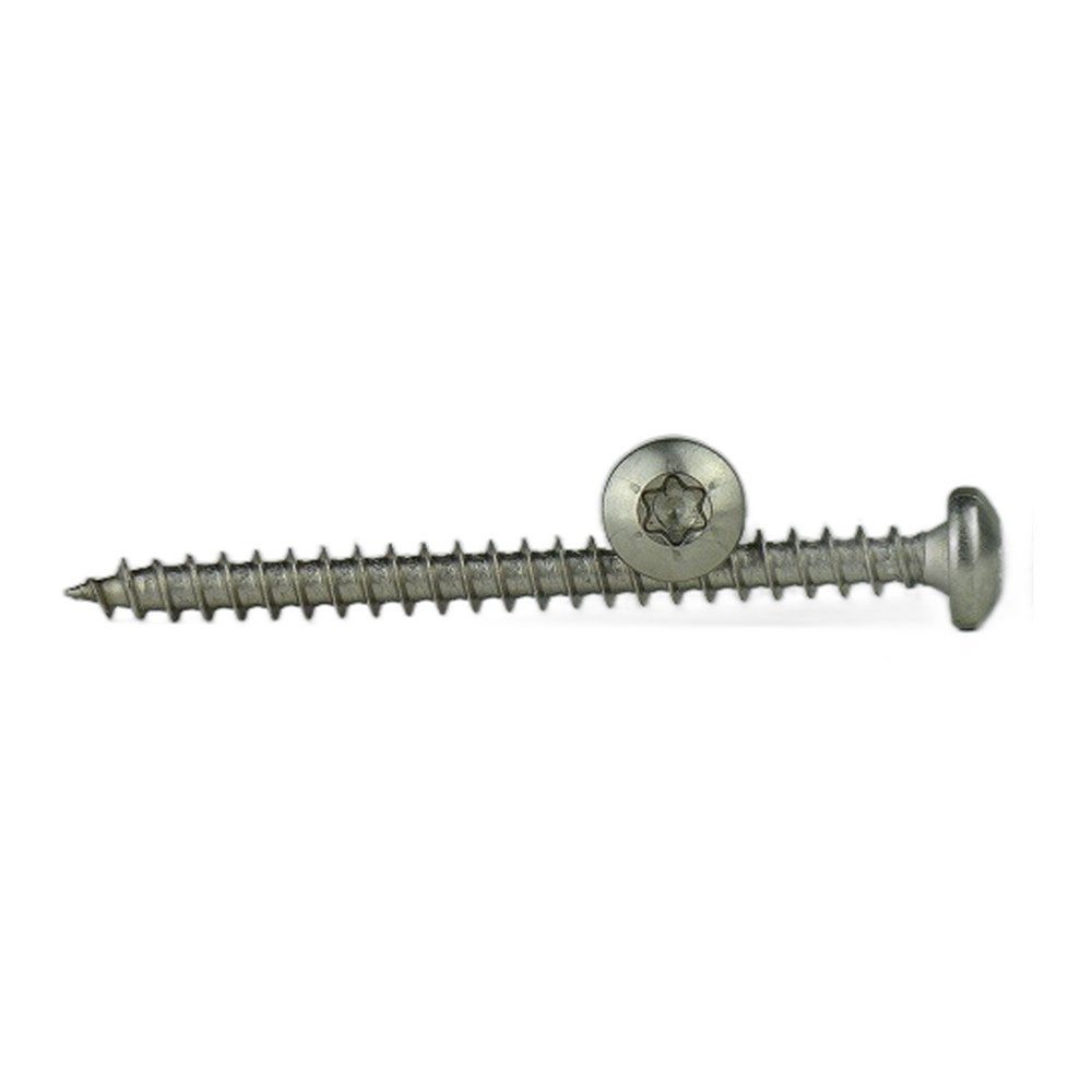 Schäfer-Peters GmbH Spanplattenschraube Spanplattenschraube Halbrundkopf, Edelstahl A2, 5,0x60 mm, TX 25, (100 St)
