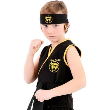 Fyasa Kostüm Karate Kostüm Schlangen König mit schwarzem Gürtel für Kinder