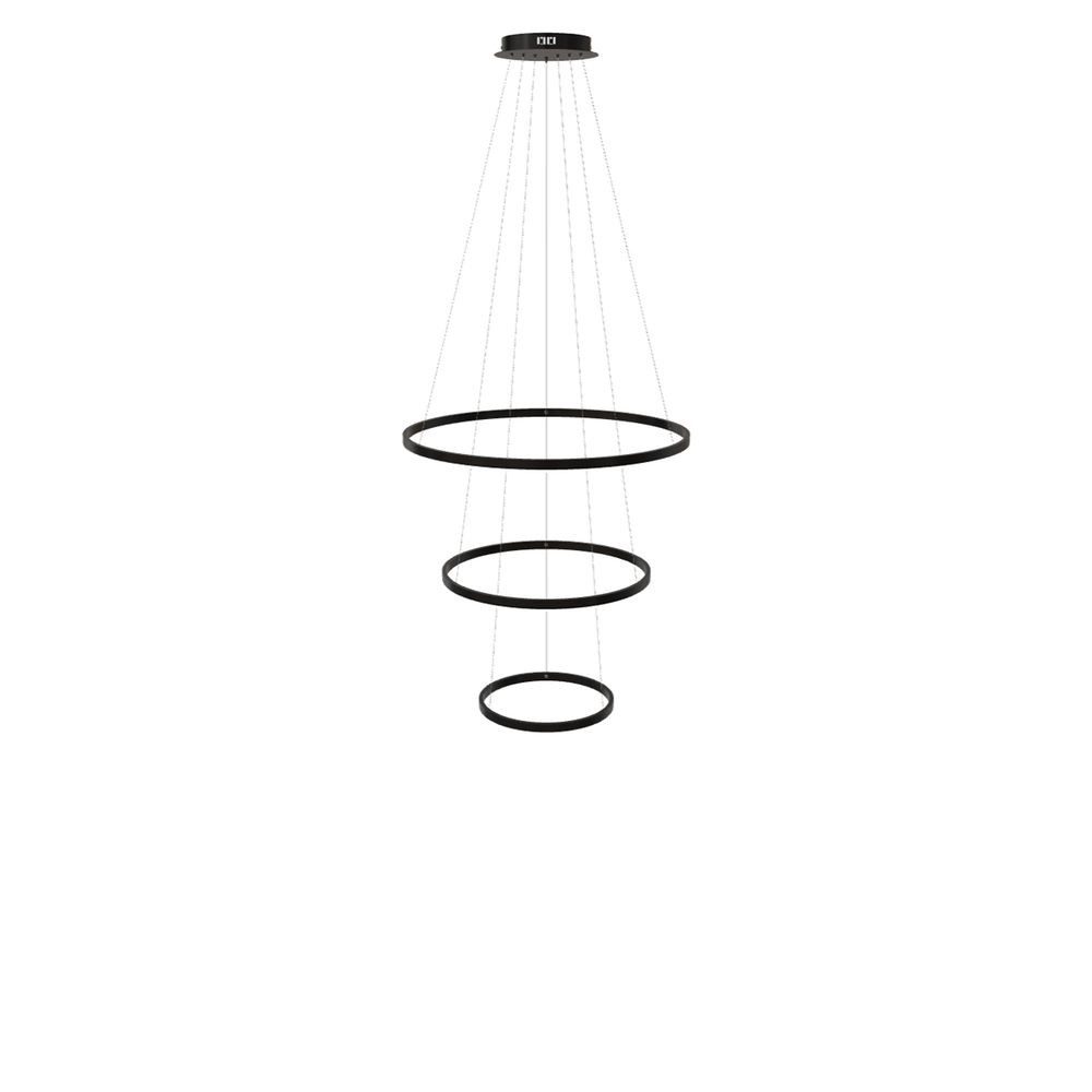 s.luce Pendelleuchte LED 3er-Ring Подвесные светильники Kombination Zentrisch Schwarz, Warmweiß