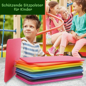 Yate Thermositzkissen Yate Set 24 Kinder Schaumstoff Sitzkissen viereckig ohne Griff, wasserdicht, schmutzabweisend