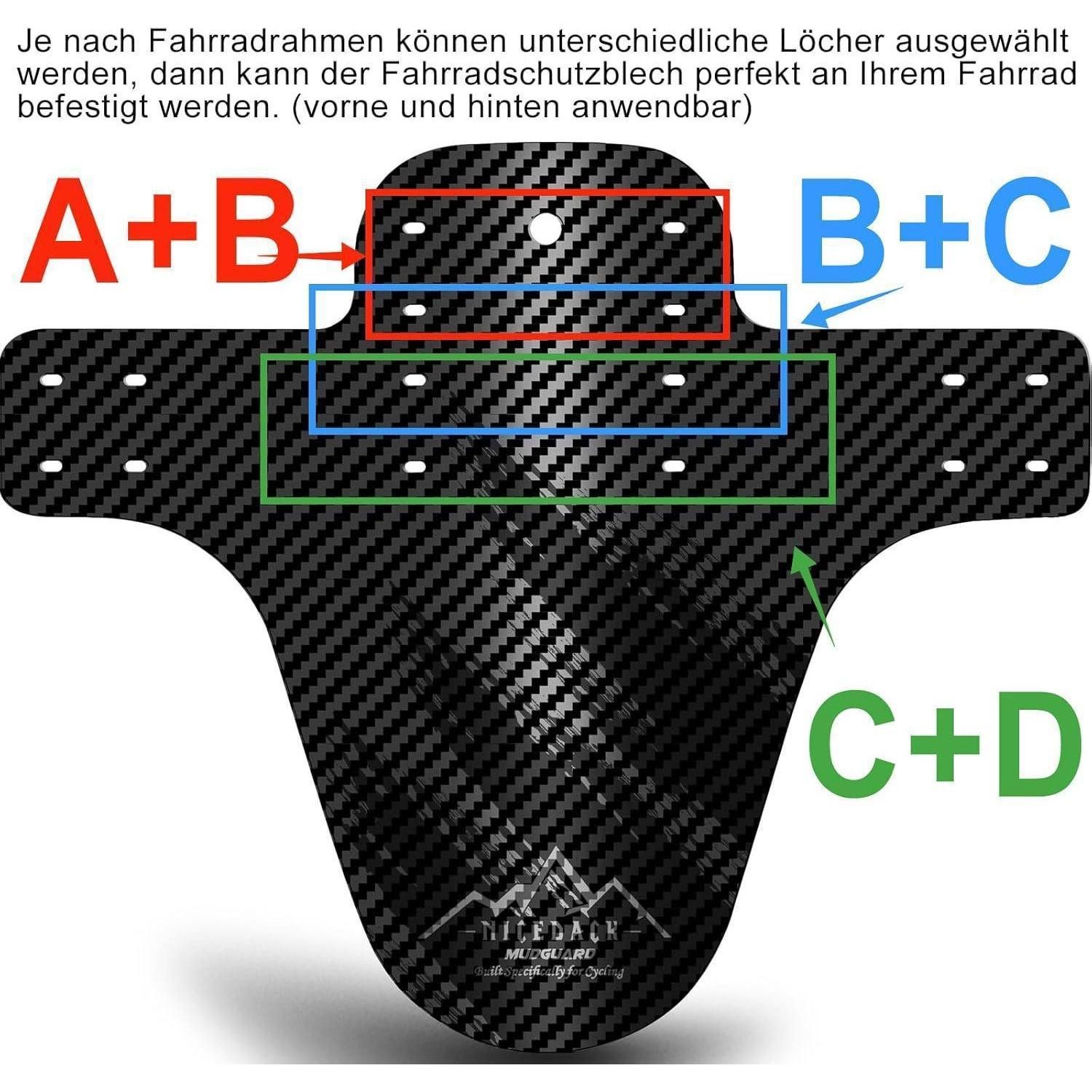 LuxusKollektion Schutzblech Schutzbleche Mountainbike Spritzschutz Mudguard 26 29 Schwarz 4 Stück