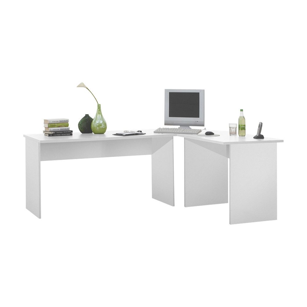 PREISBRECHER Schreibtisch TILL, in weiß - 205x76x65cm (BxHxT)