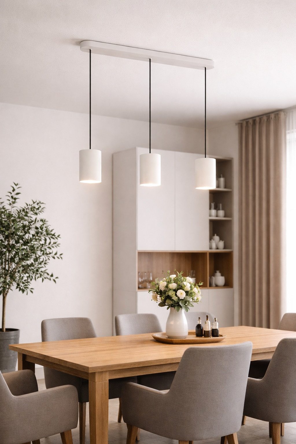 Philips Pendelleuchte Philips Pendelleuchte mit 3 Zylinder Arcitone Deckenlampe Hängelampe, LED wechselbar