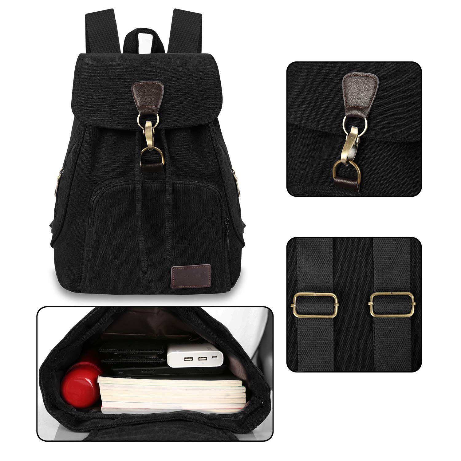 Coonoor Cityrucksack Rucksack Damen Herren, Schulrucksack Jungen Teenager, für Arbeit Schule Reise, Casual Daypack – Bild 5 von 5