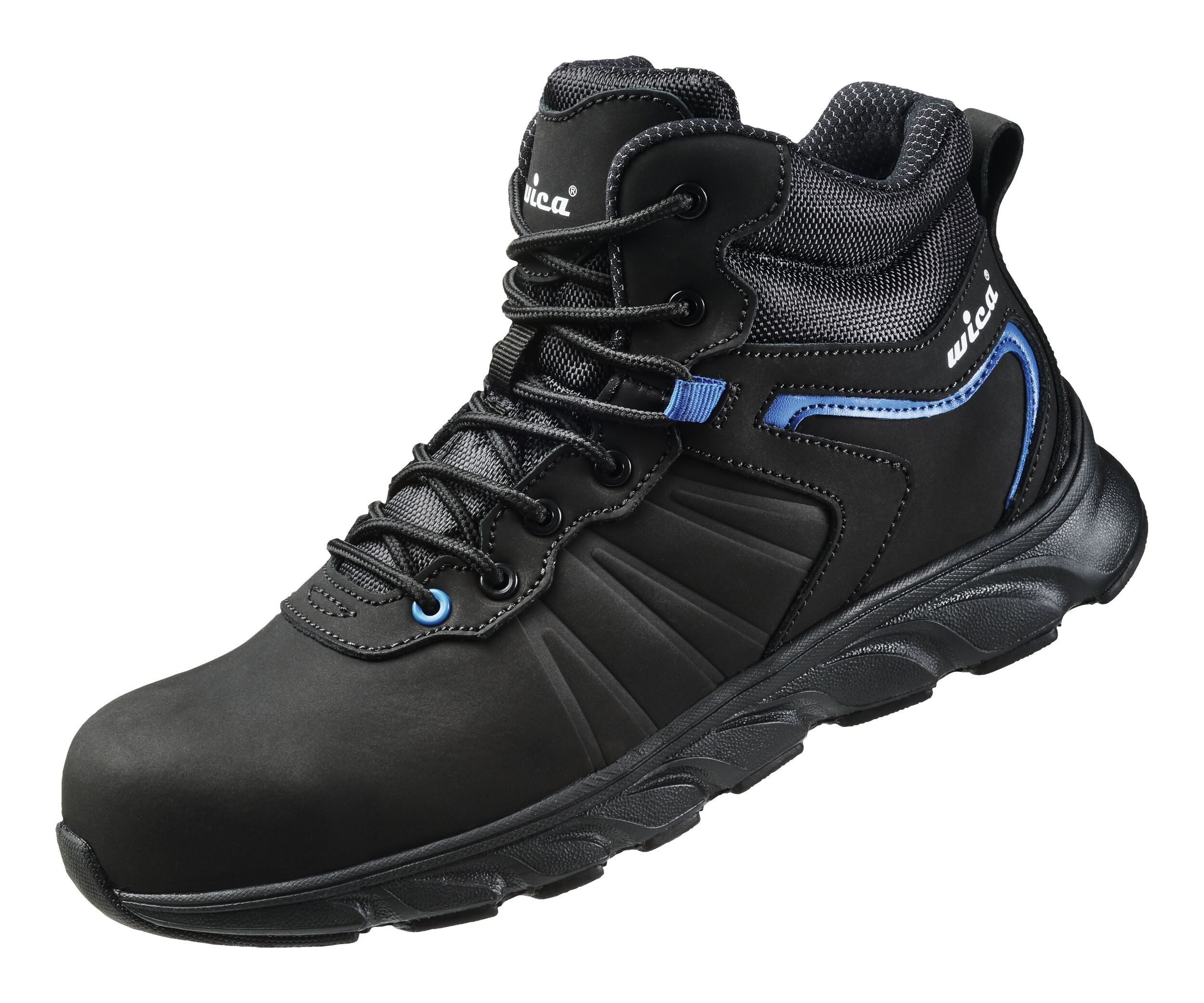 Wica Stiefel Sicherheitsstiefel Mathi Schwarz, Blau, S3 SRC