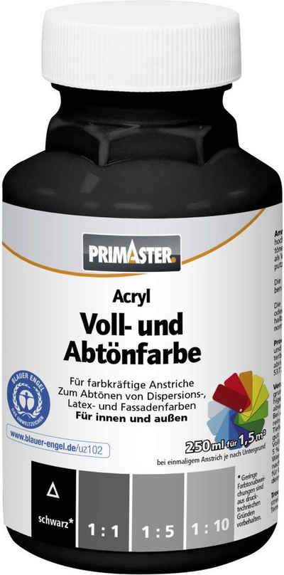 Primaster Vollton- und Abtönfarbe Primaster Voll- und Abtönfarbe 250 ml schwarz matt