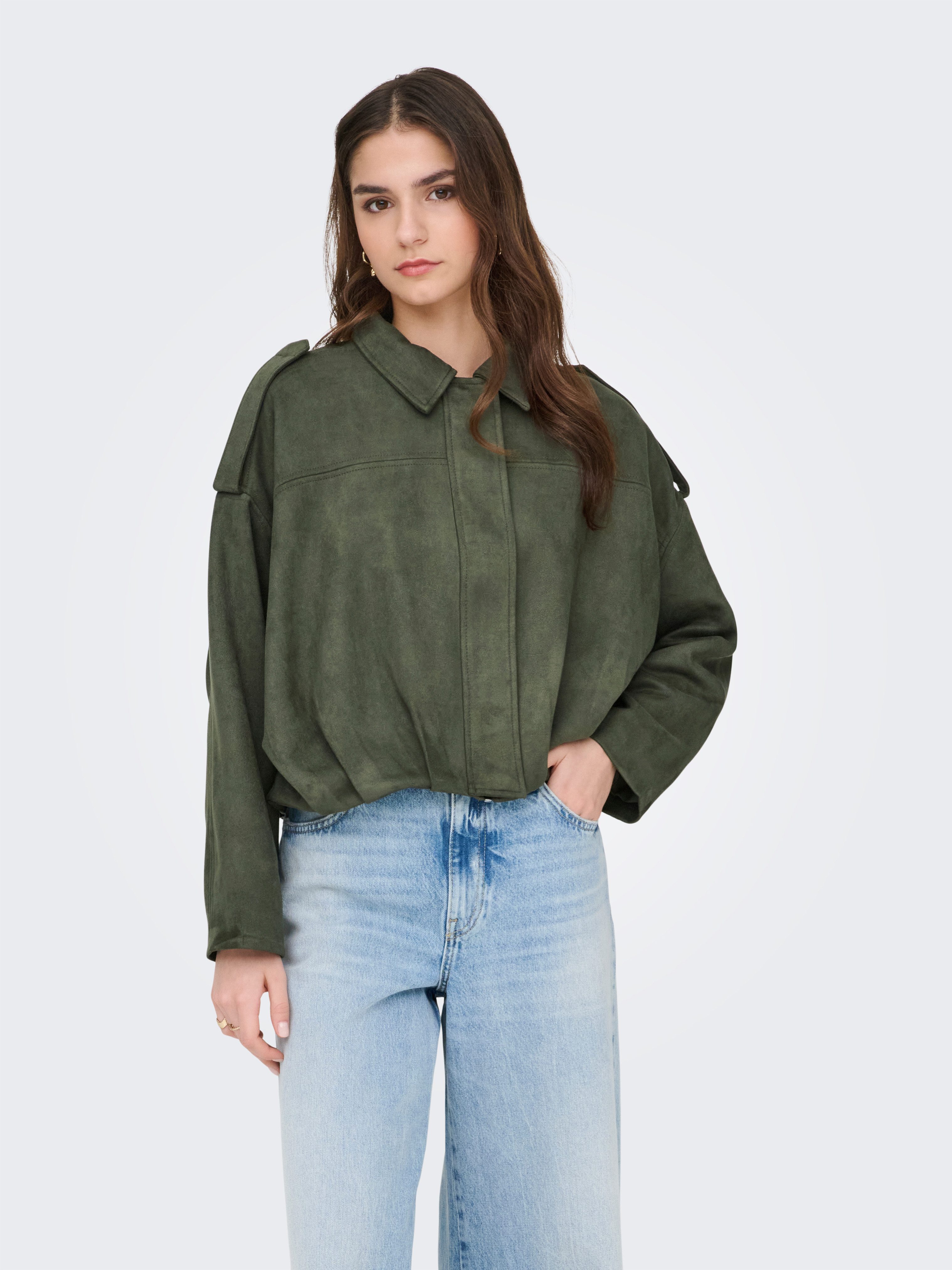 JDY Lederimitatjacke JDYNIA FAUX SUEDE BAT JACKET OTW NOOS Kunstfaser