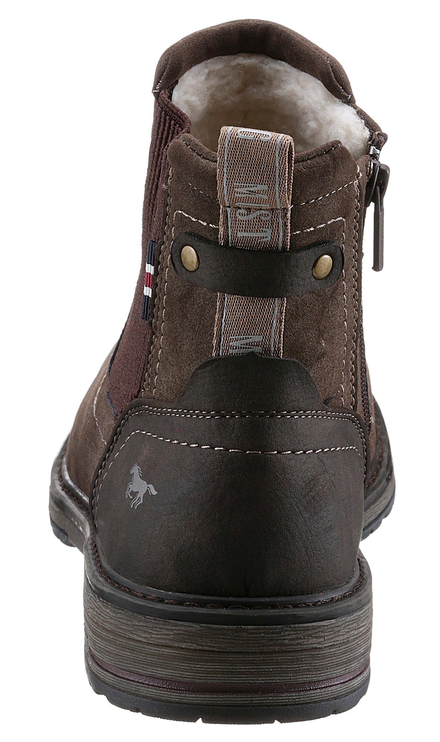 Mustang Shoes Chelseaboots Schlupfboots, Stiefelette, Blockabsatz, günstig online kaufen
