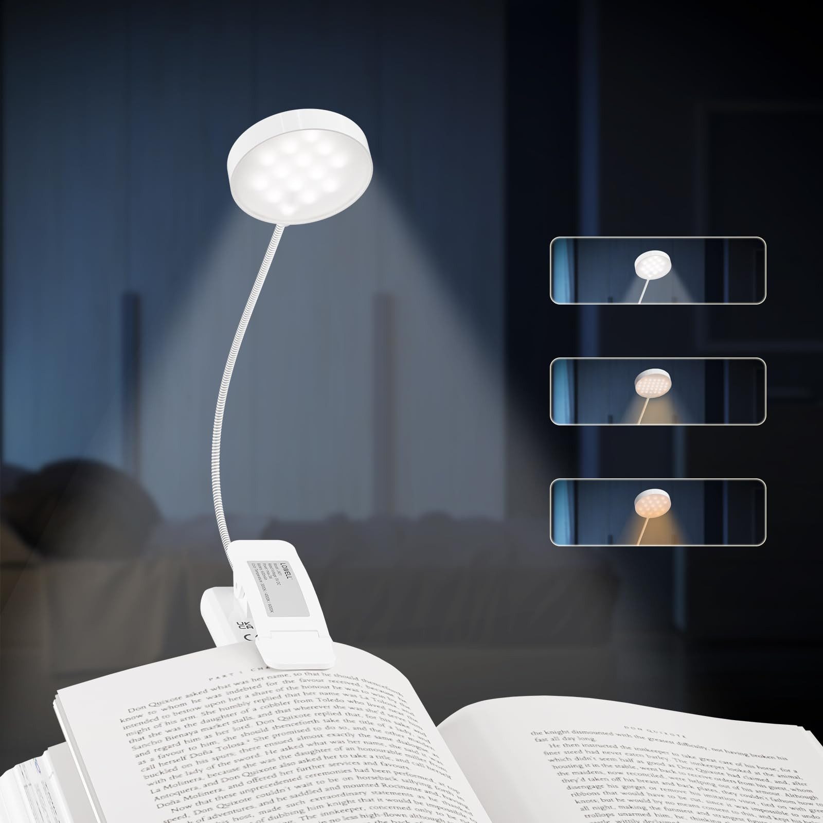 LQWELL LED Leselampe Leselampe Buch Klemme im Bett, USB Wiederaufladbare Le günstig online kaufen