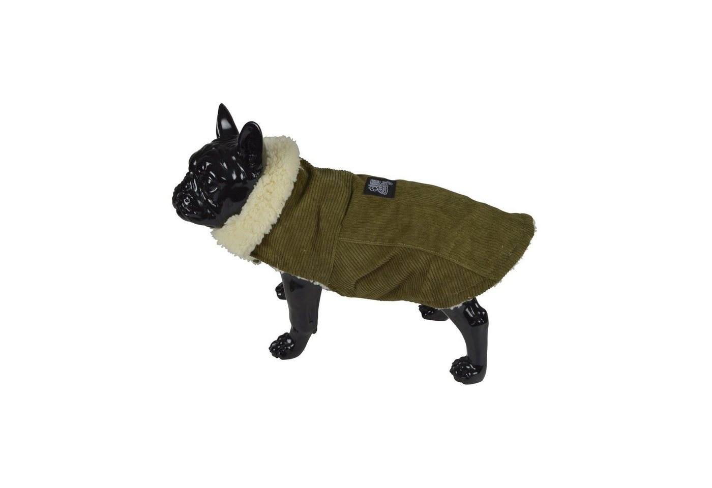 Thumbnail - dynamic24 Hundejacke, Hunde Mantel Cord Winterjacke Hundemantel Fleece Jacke khaki
