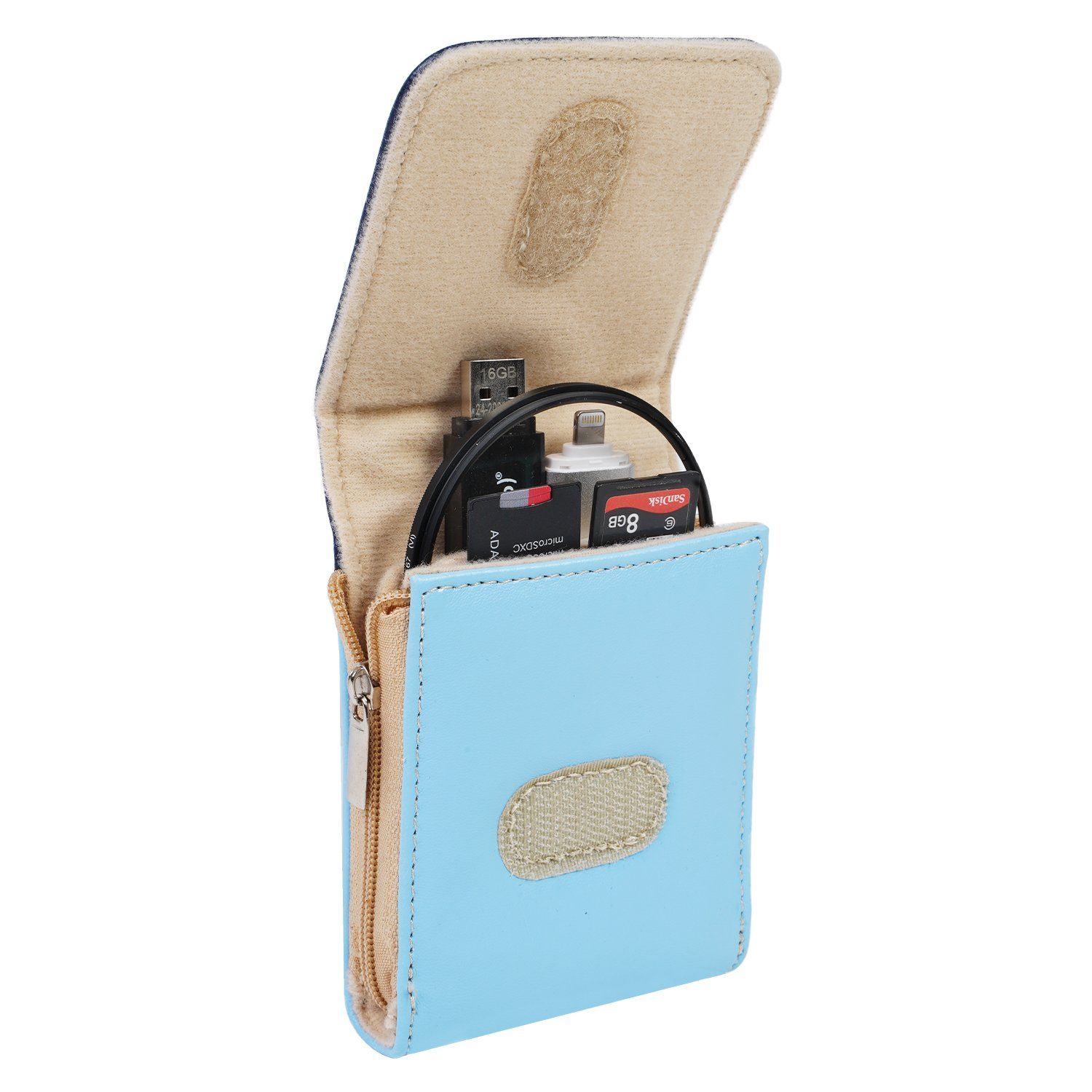 Hama Memory Card-Case Speicherkarten-Tasche Blau Speicherkarte (Schutz-Hülle für Speicherkarten Foto-Filter und kleinteiliges Zubehör)
