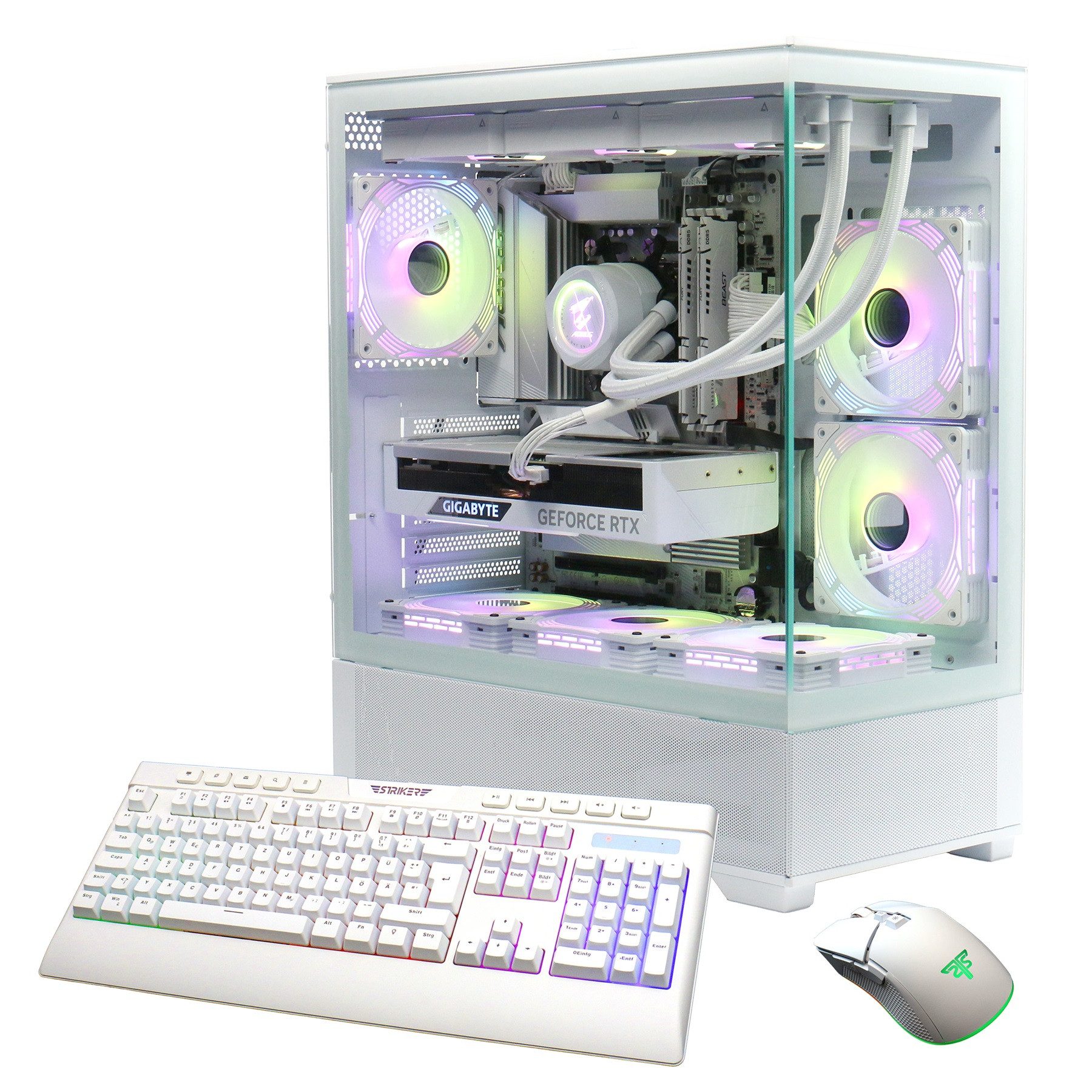 GAMEMAX ICE 7764 AMD Ryzen 9 9950X3D RTX 5090 64GB DDR5 2TB SSD Gaming-PC (AMD Ryzen 9 9950X3D, RTX 5090, 64 GB RAM, 2000 GB SSD, Wasserkühlung, Windows 11, DDR5 RAM)
