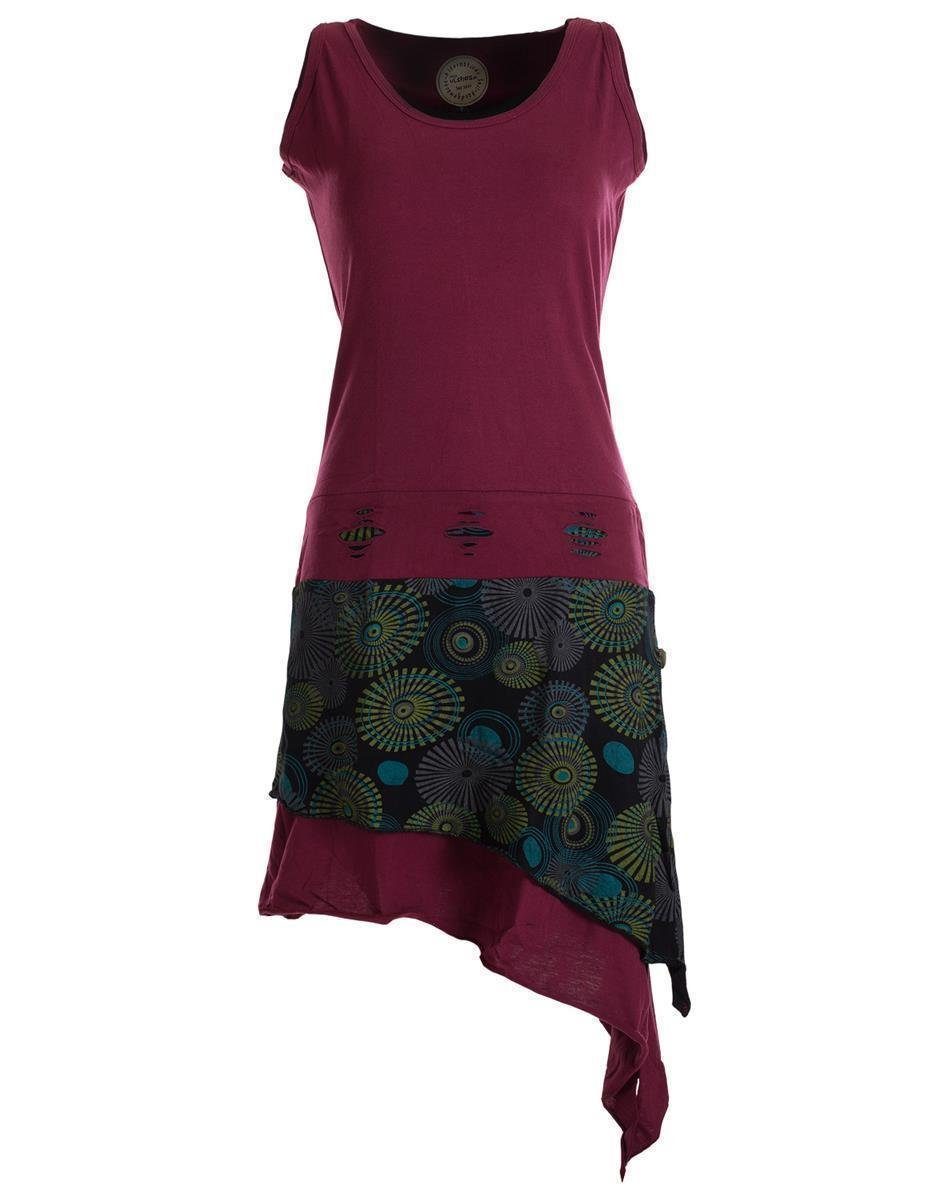 Vishes Zipfelkleid Ärmelloses asymmetrisches Lagenlook Zipfelkleid günstig online kaufen