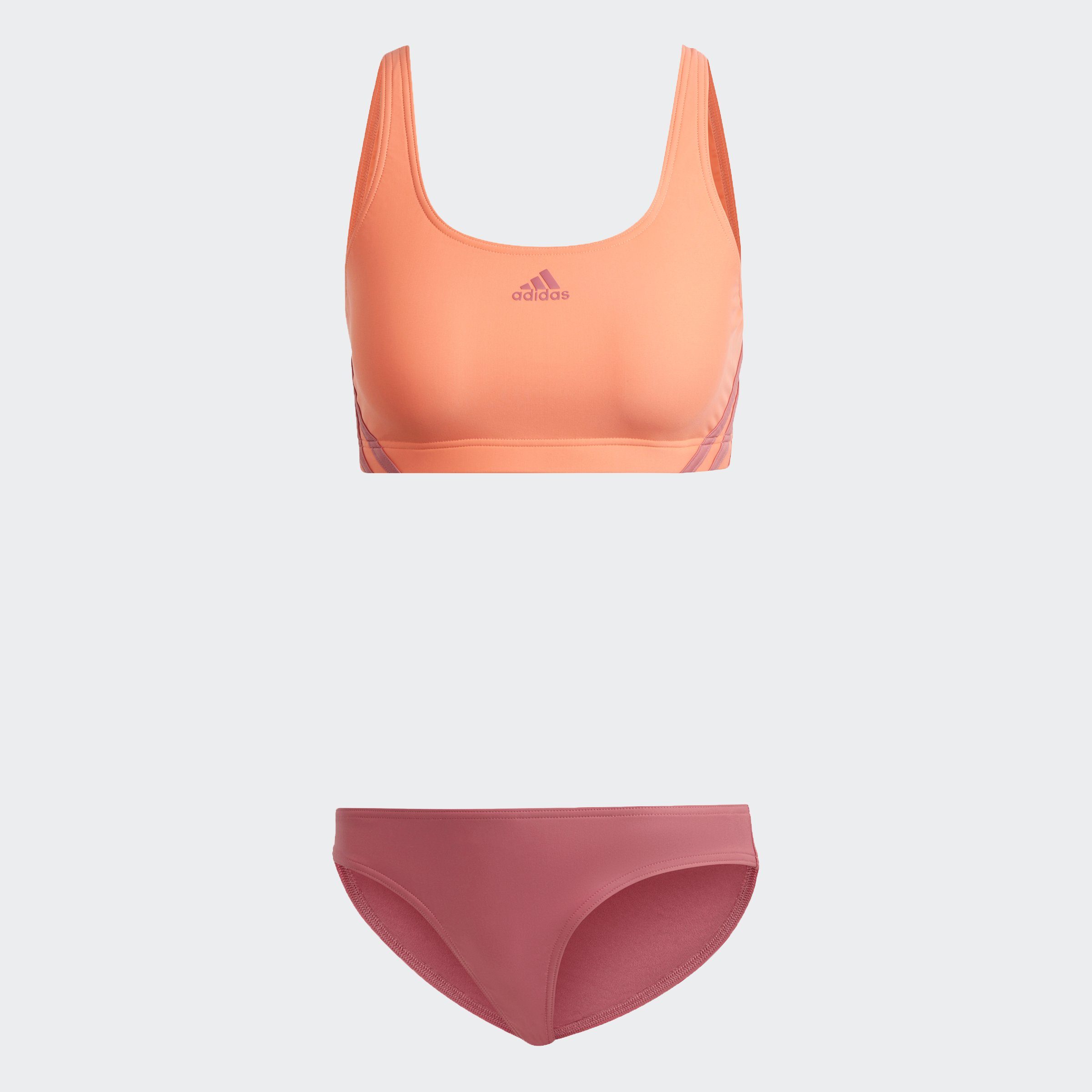 SPORTY Bustier-Bikini / adidas Coral Performance BIK Fusion Strata / Pink 3S Coral Fusion