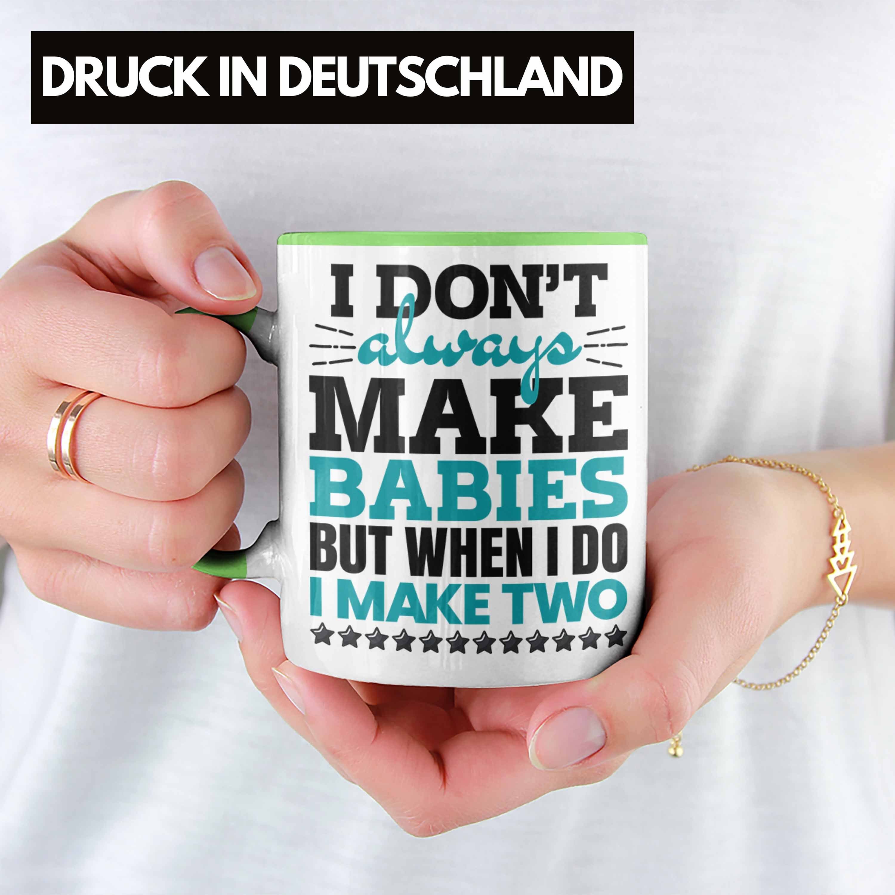 Tasse Tasse Geschenk Trendation Geschenkidee Grün von Kaffeetasse Vater Zwillingen