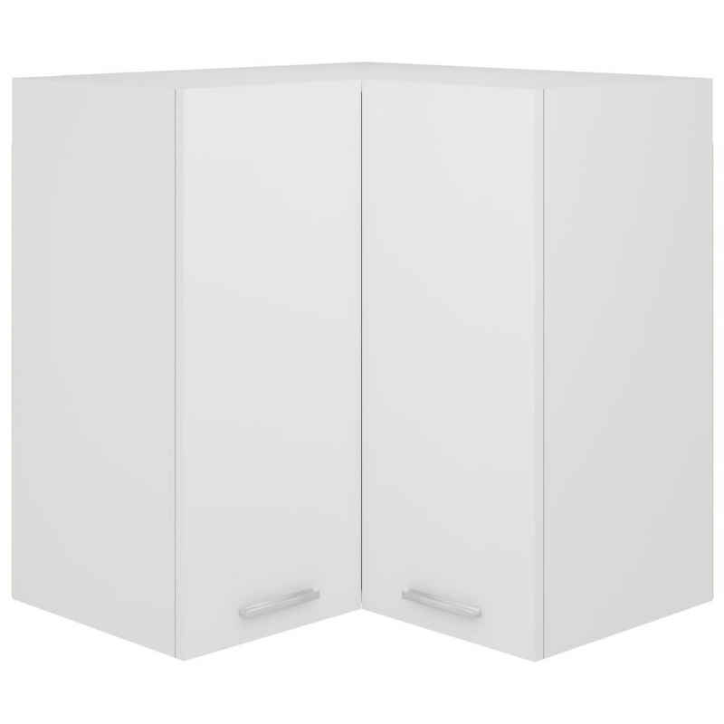 vidaXL Eckschrank vidaXL Eckhängeschrank Weiß 57x57x60 cm Holzwerkstoff