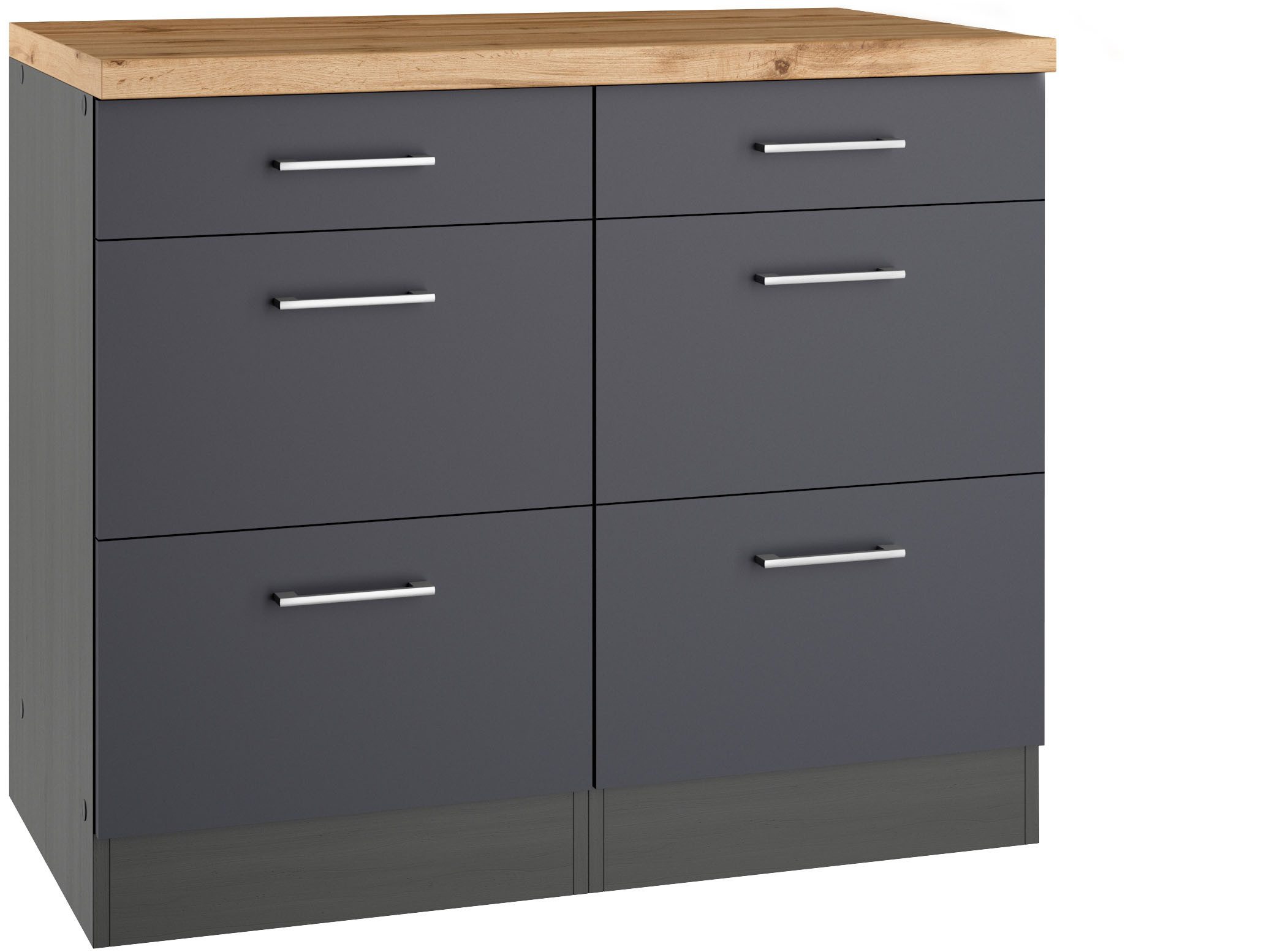 KOCHSTATION Unterschrank KS-Milan Auszugschrank 100 cm, matte oder hochglänzende Fronten