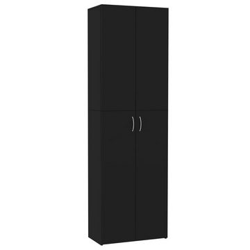 furnicato Aktenschrank Büroschrank Schwarz 60x32x190 cm Holzwerkstoff