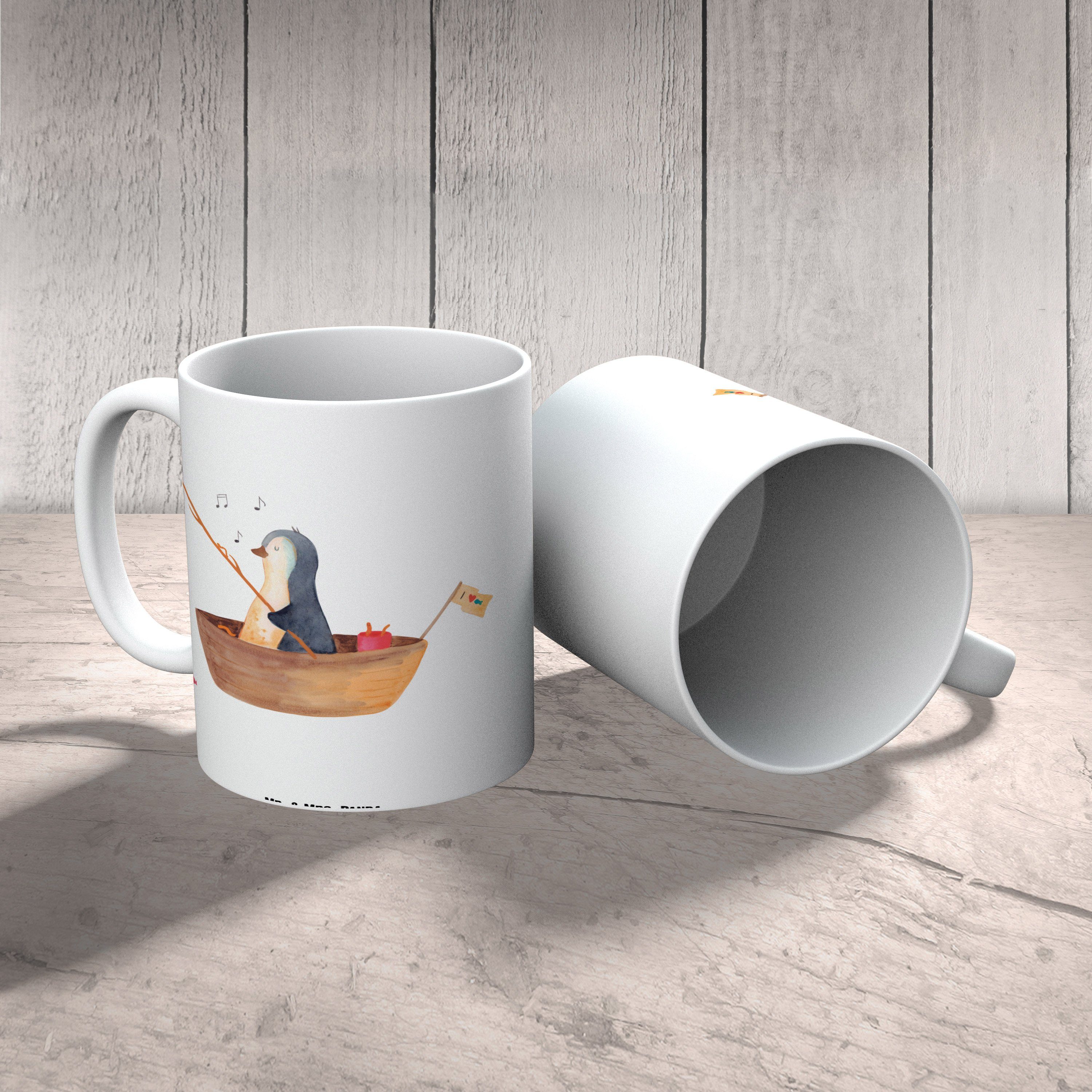 Mr. & Mrs. Panda Tasse, - Neuanfang, Tasse XL Weiß Geschenk, v, Tasse Große Leben, Pinguin - Keramik Angelboot