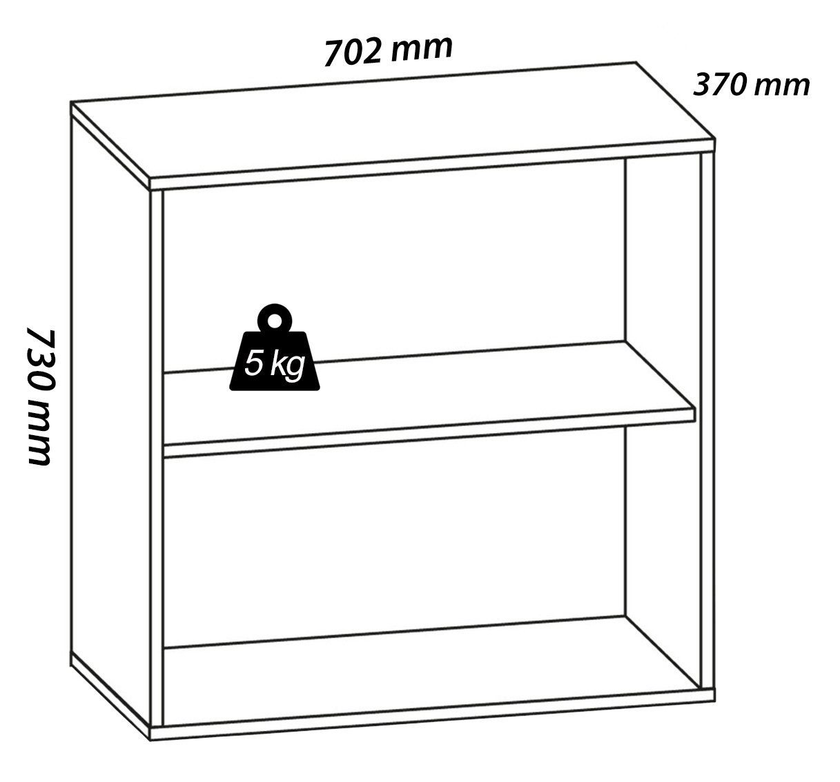 VCM Aktenregal Holz Büro Regal Bücher Ordner Aktenregal Lona 2f günstig online kaufen