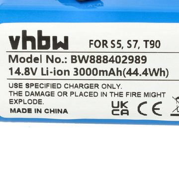 vhbw kompatibel mit Qihoo T90, S7, S9, 360 S5, X9 Staubsauger-Akku Li-Ion 3000 mAh (14,8 V)