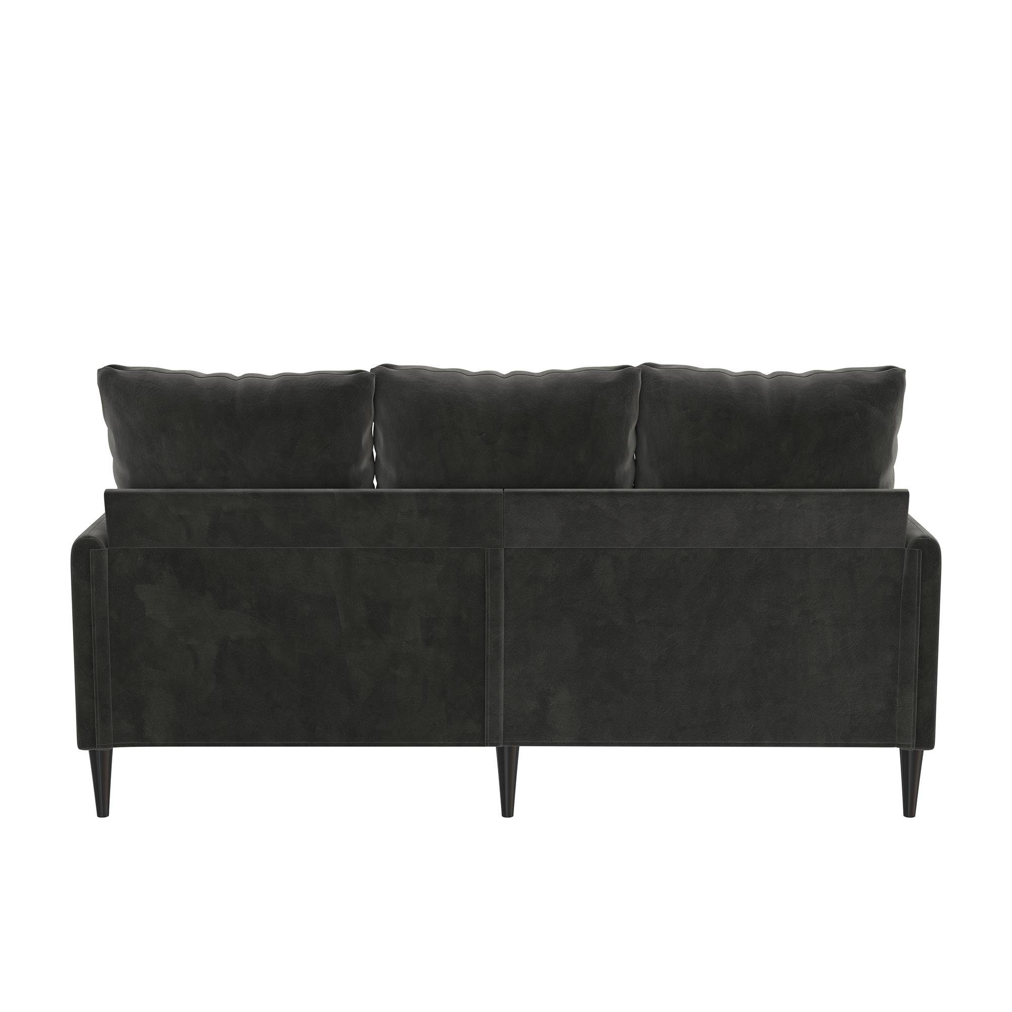 dunkelgrau in Bezug Sofa Cassia, Couch, 3-Sitzer 175 Samtoptik, Länge loft24 cm