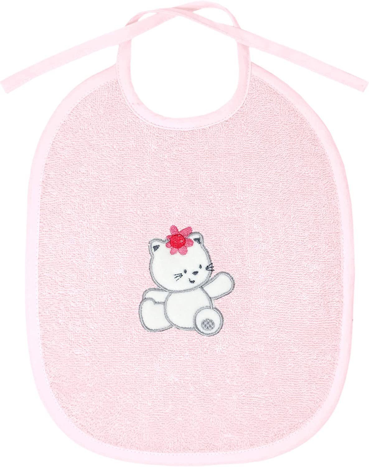 Neugeborenen-Geschenkset Besticktes 3-tlg) Katze Set Handtücher Lashuma für rosa Mädchen (Set,