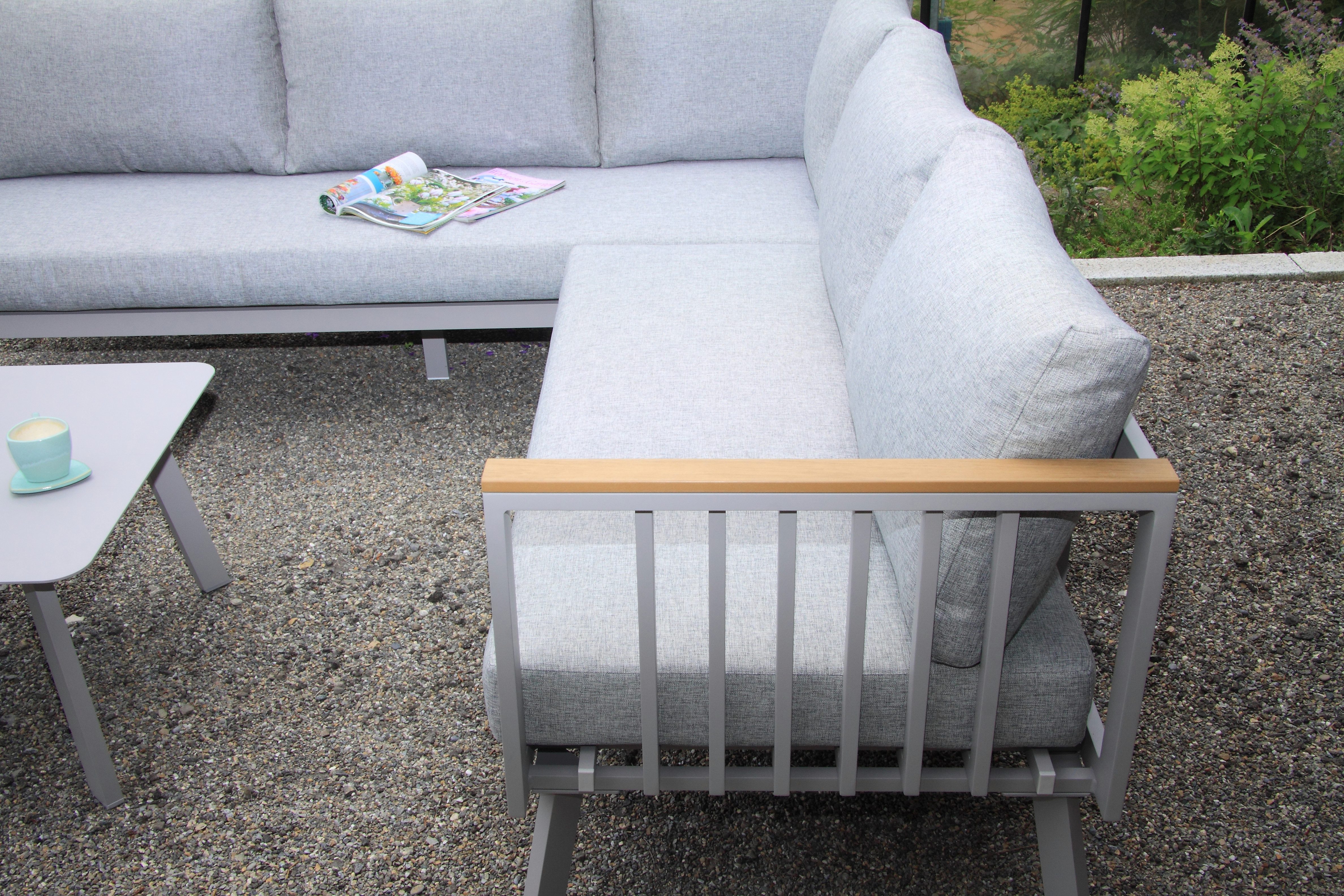 acamp Gartenlounge-Set 3-teilige Sitzgruppe Gondola mit Tisch, (Gartenmöbel Set), Gartensofa, Möbelset, Lounge-Set mit Tisch