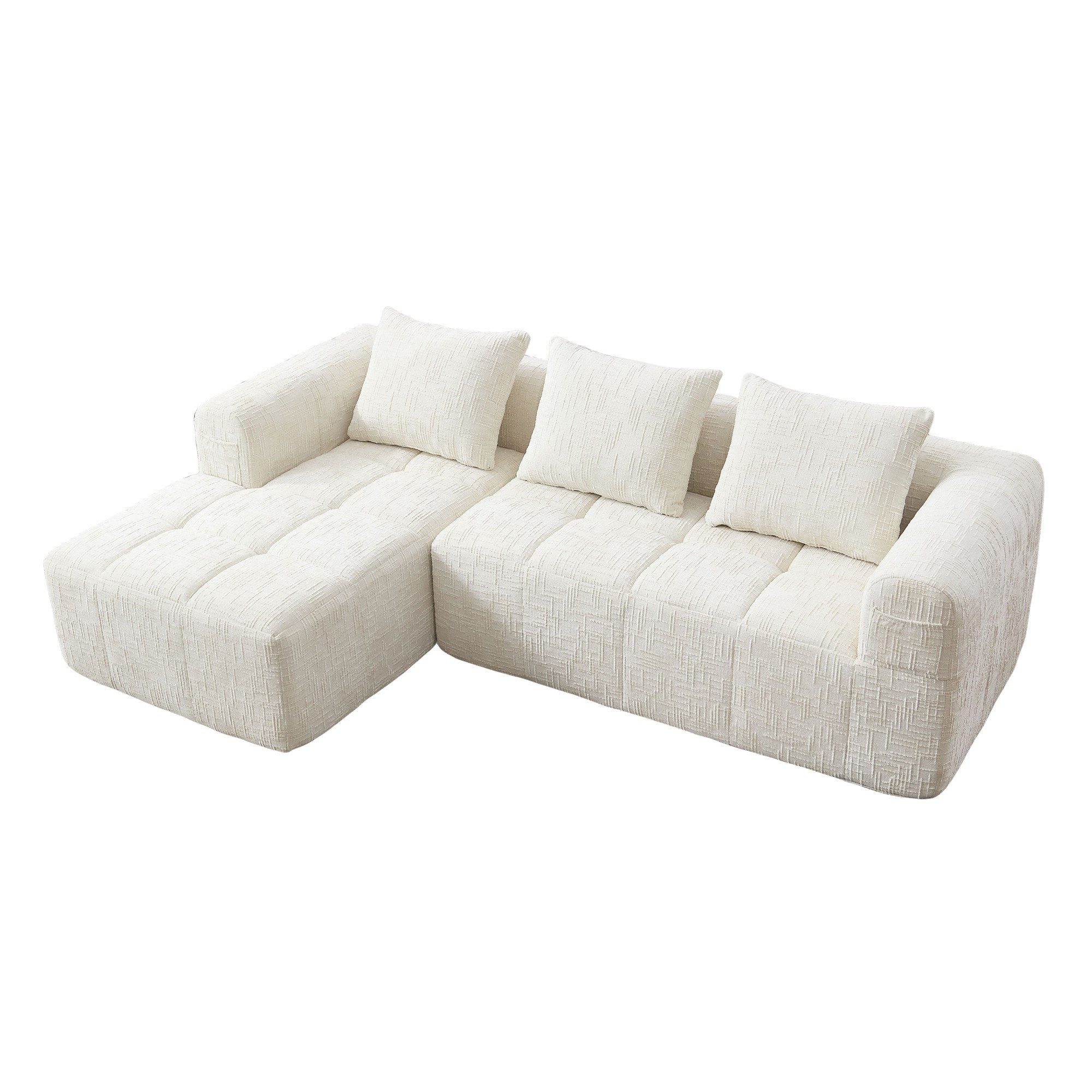 LVHOM Ecksofa Modulares Chaiselongue-Sofa-Set(Polsterliege+Doppelsofa), sep günstig online kaufen
