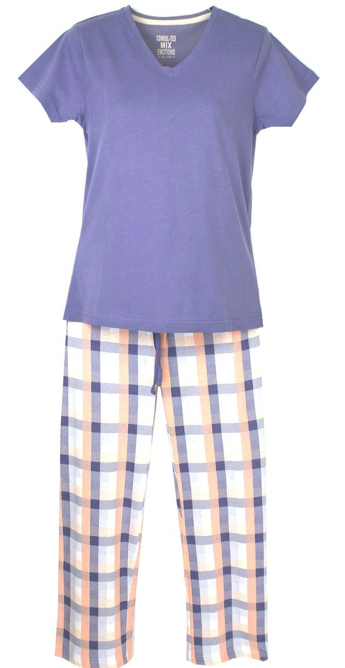 Consult-Tex Pyjama Damen Pyjama Schlafanzug SUN9 (Spar-Set) Lange Hose günstig online kaufen