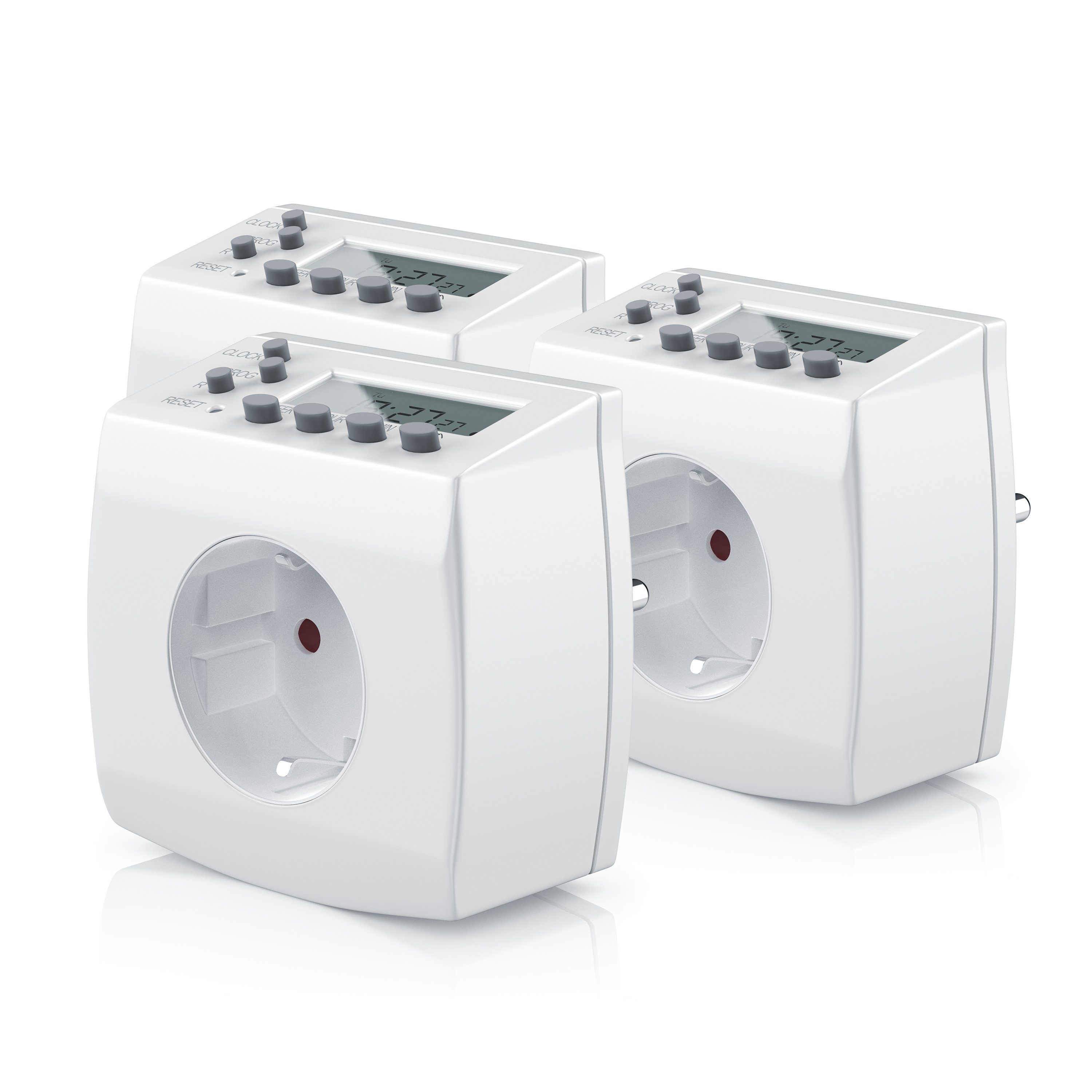 Zeitschaltuhr Digitaler Weekly Timer, minutengenau, LCD-Display, 3680W