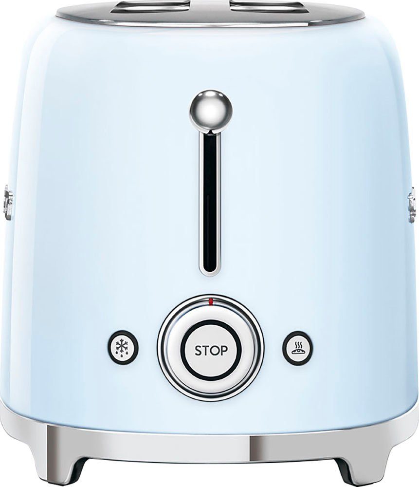 Smeg Toaster TSF01PBEU, 2 kurze Schlitze, für 2 Scheiben, 950 W