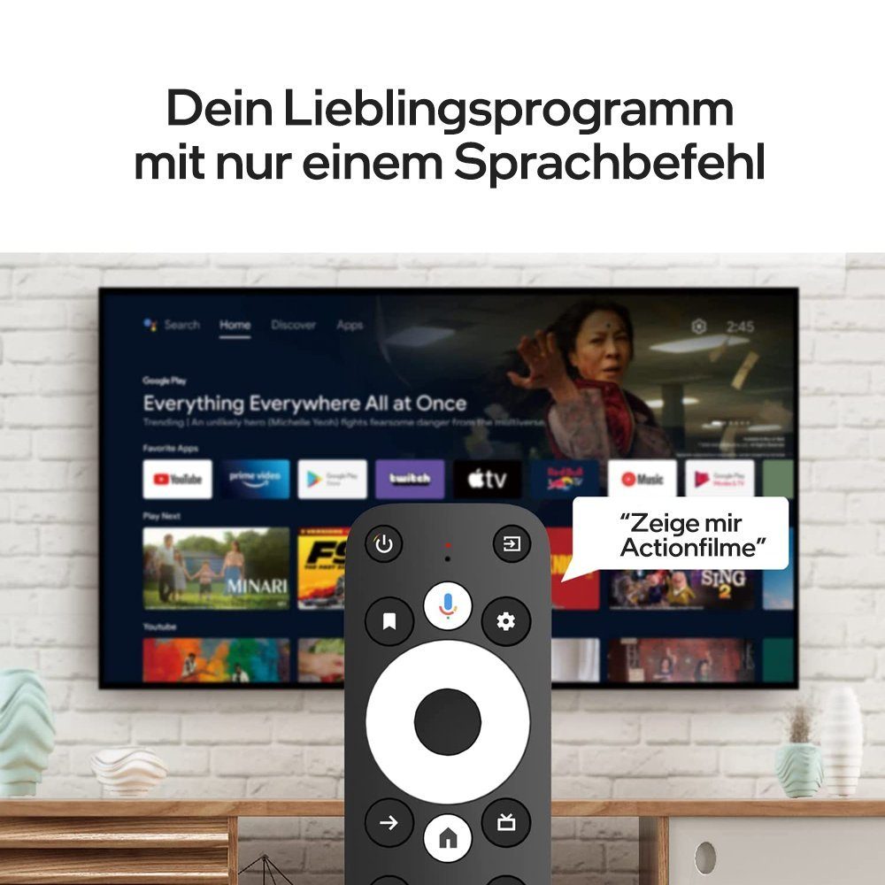 Orbsmart Streaming-Stick 4K TV (Netflix, Prime HDR Android Disney+, Video, für Stick Youtube, GD1 Dcolor Apple uvm) HDMI Paramount+ Fernseher, TV+, Box