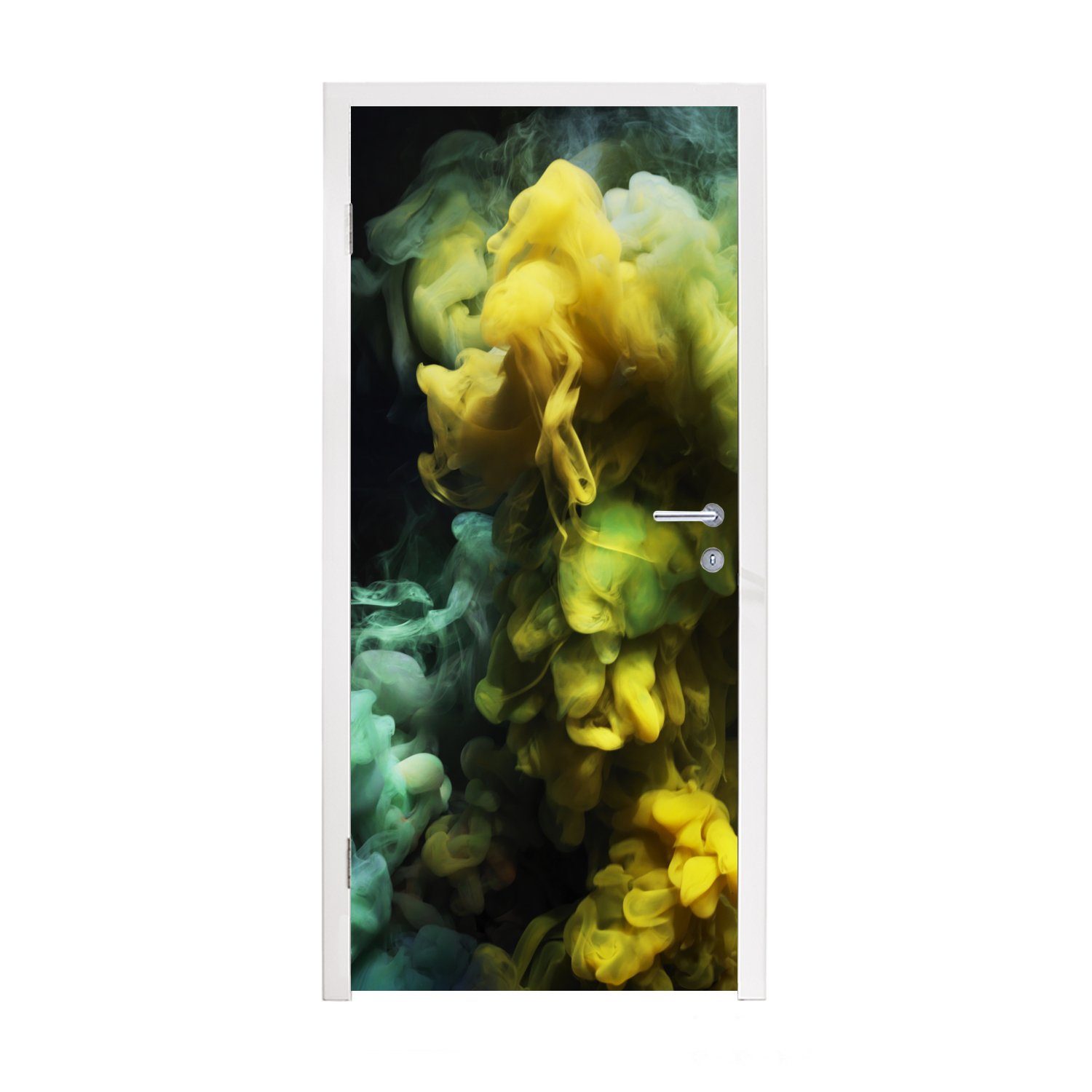 cm Türtapete St), 75x205 bedruckt, in Matt, Rauchexplosion MuchoWow verschiedenen für Fototapete Farben, Türaufkleber, (1 Tür,