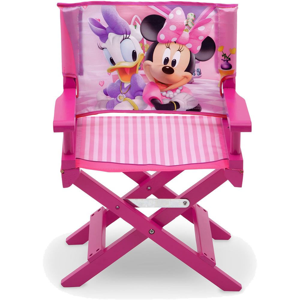 Disney Minnie Mouse Kinderstuhl Kinderstuhl Regiestuhl Holz Pink, aus Holz, Gestell aus Massivholz, mit Massivholz