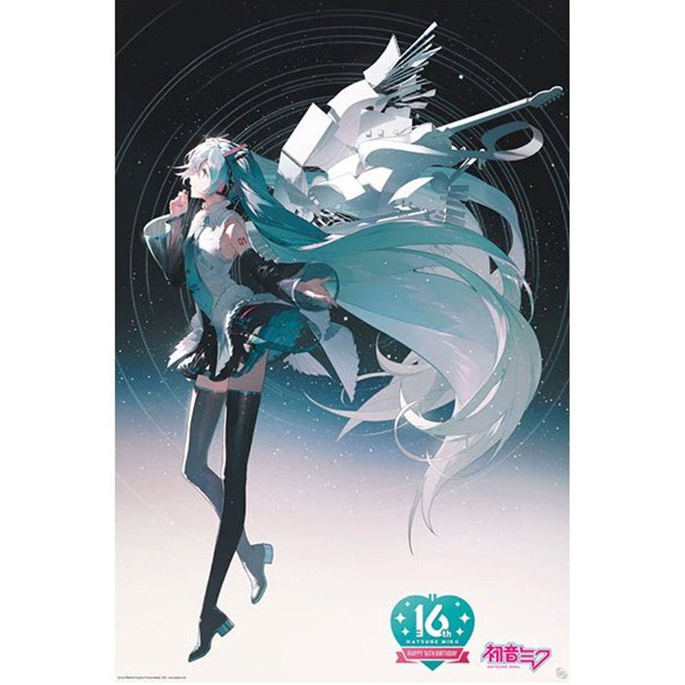 GB eye Плакат Happy 16th Birthday Miku - Hatsune Miku, Happy 16th Birthday Miku