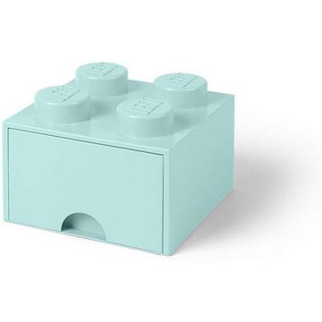 Room Copenhagen Aufbewahrungsdose LEGO® Storage Brick 4 Mintgrün, mit Schublade, Baustein-Form, stapelbar