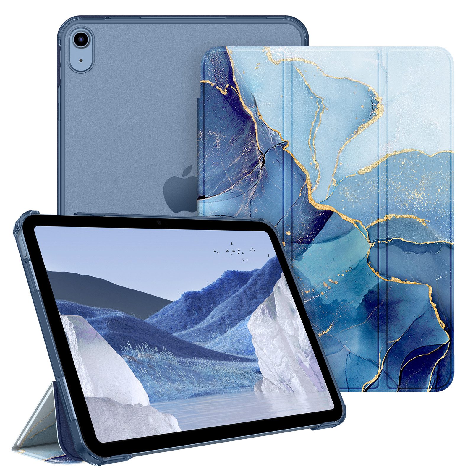 Fintie Tablet-Hülle für iPad 11. Generation 2025 (A16) 11 Zoll, iPad 10. Generation 2022 10.9 Zoll, Ultradünn Case mit transparenter Rückseite Abdeckung, Auto Schlaf/Wach