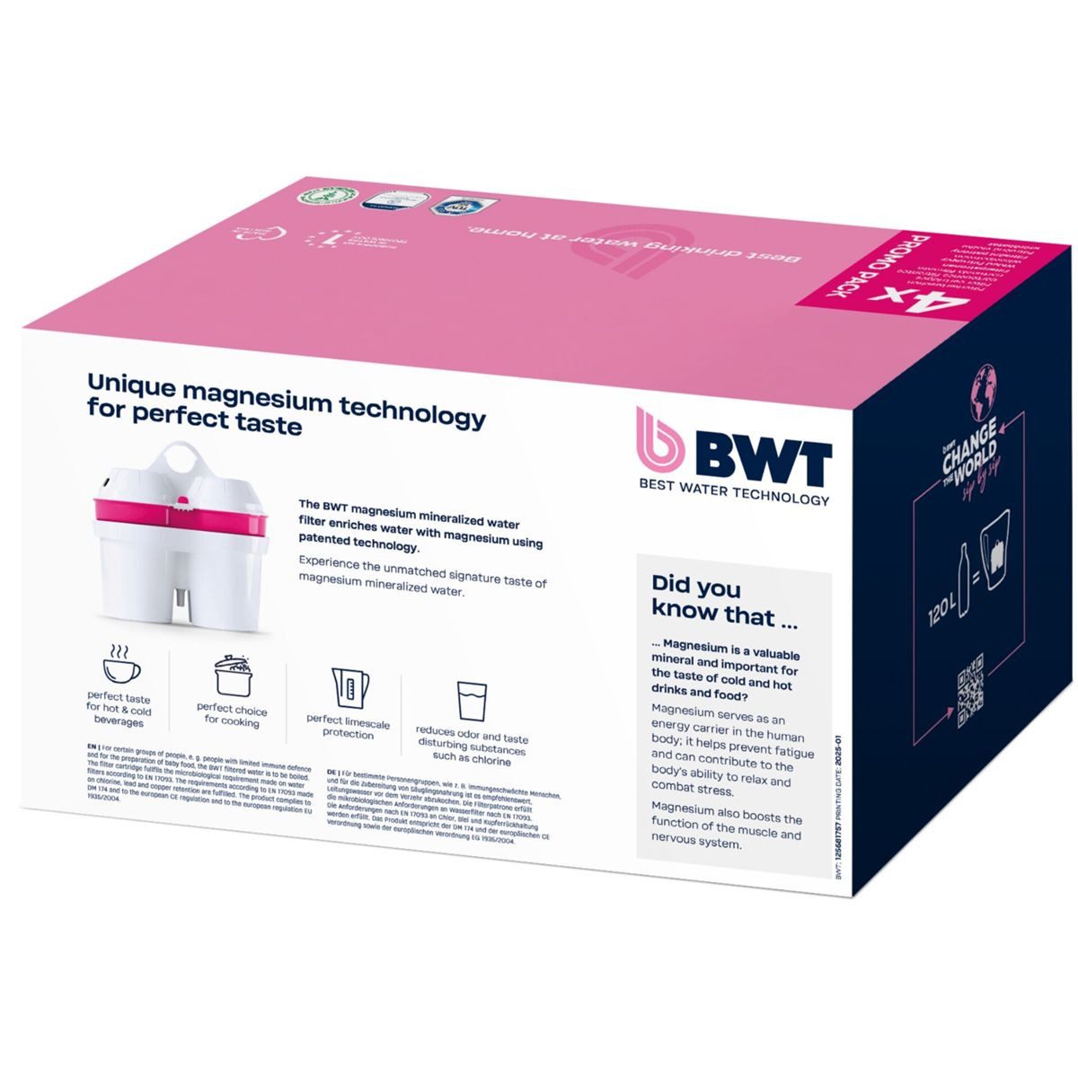 BWT Wasseraufbereiter Magnesium Mineralized Water 4er Promopack